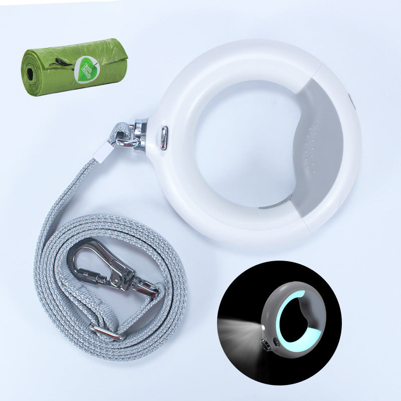 FurZap™ Night-Walk: Correa Telescópica con Iluminación LED 360°