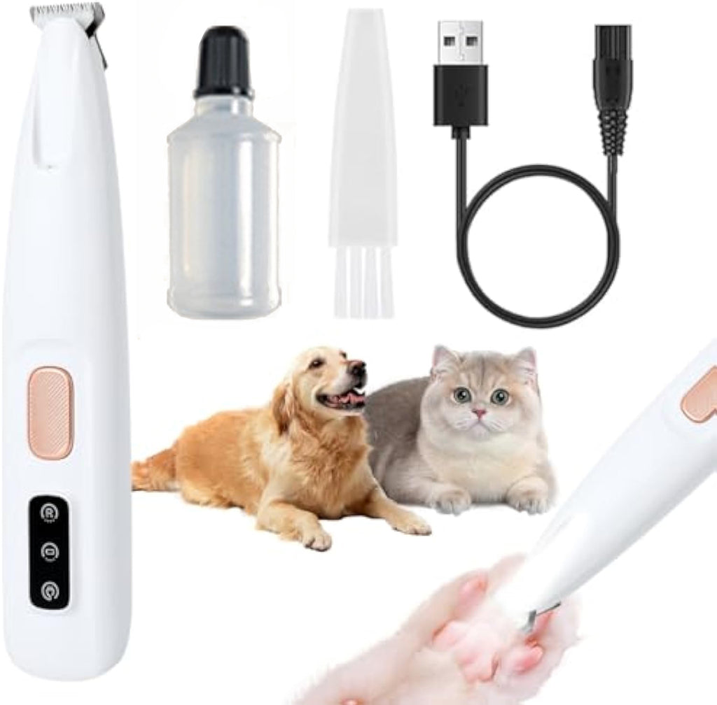 FurZap™ Paw-Trim Pro: Recortador de Precisión con Luz LED