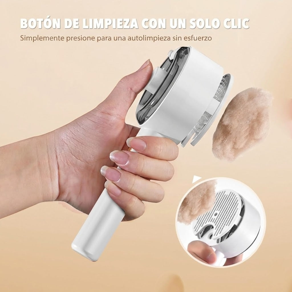 FurZap™ Steam-Care: Cepillo de Vapor 3-en-1 (Muda, Limpieza y Masaje)