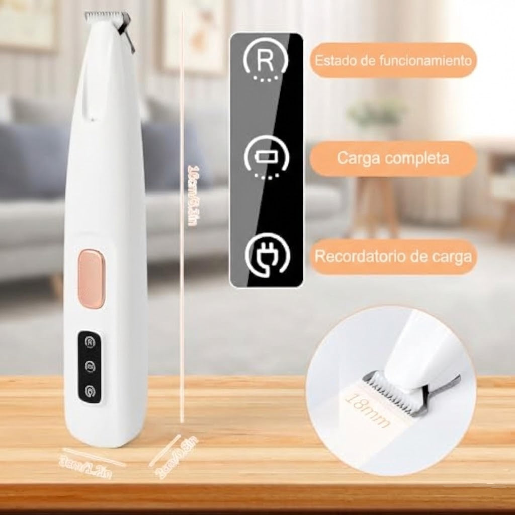 FurZap™ Paw-Trim Pro: Recortador de Precisión con Luz LED