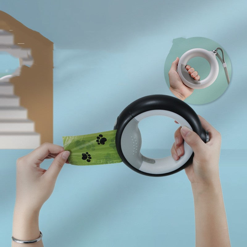 FurZap™ Night-Walk: Correa Telescópica con Iluminación LED 360°
