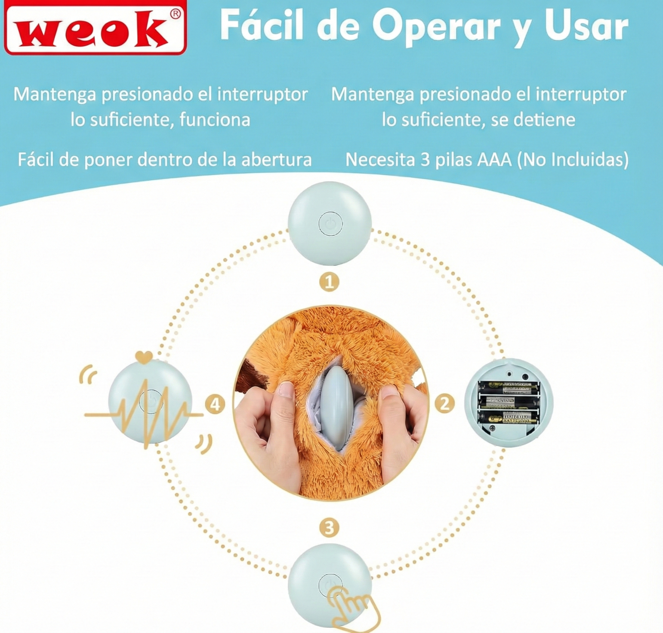 Peluche Relajante FURZAP™ con Latido Real